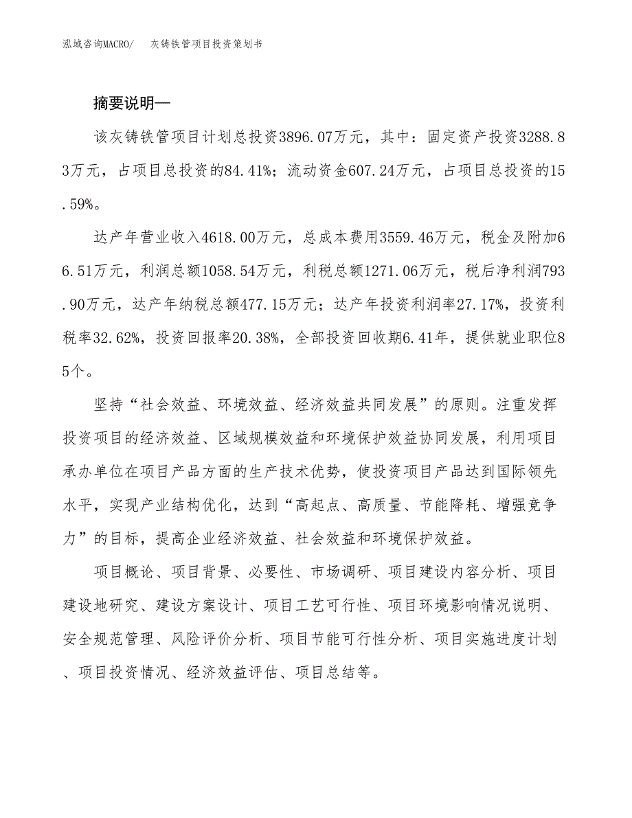 灰铸铁管项目投资策划书.docx_第2页