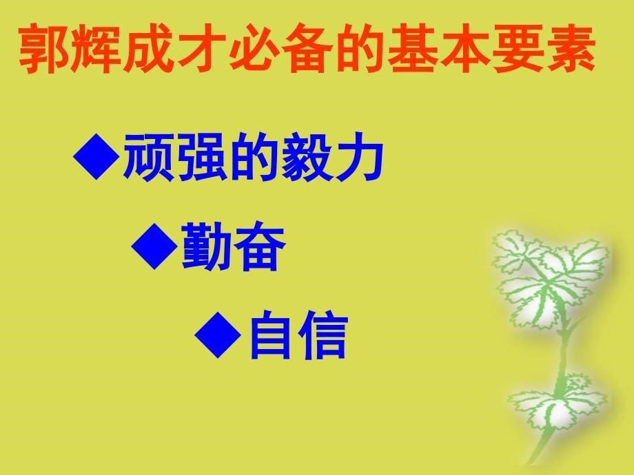 中学生励志、奋斗、信心主题班会《惰字当头,万事皆空》_第5页