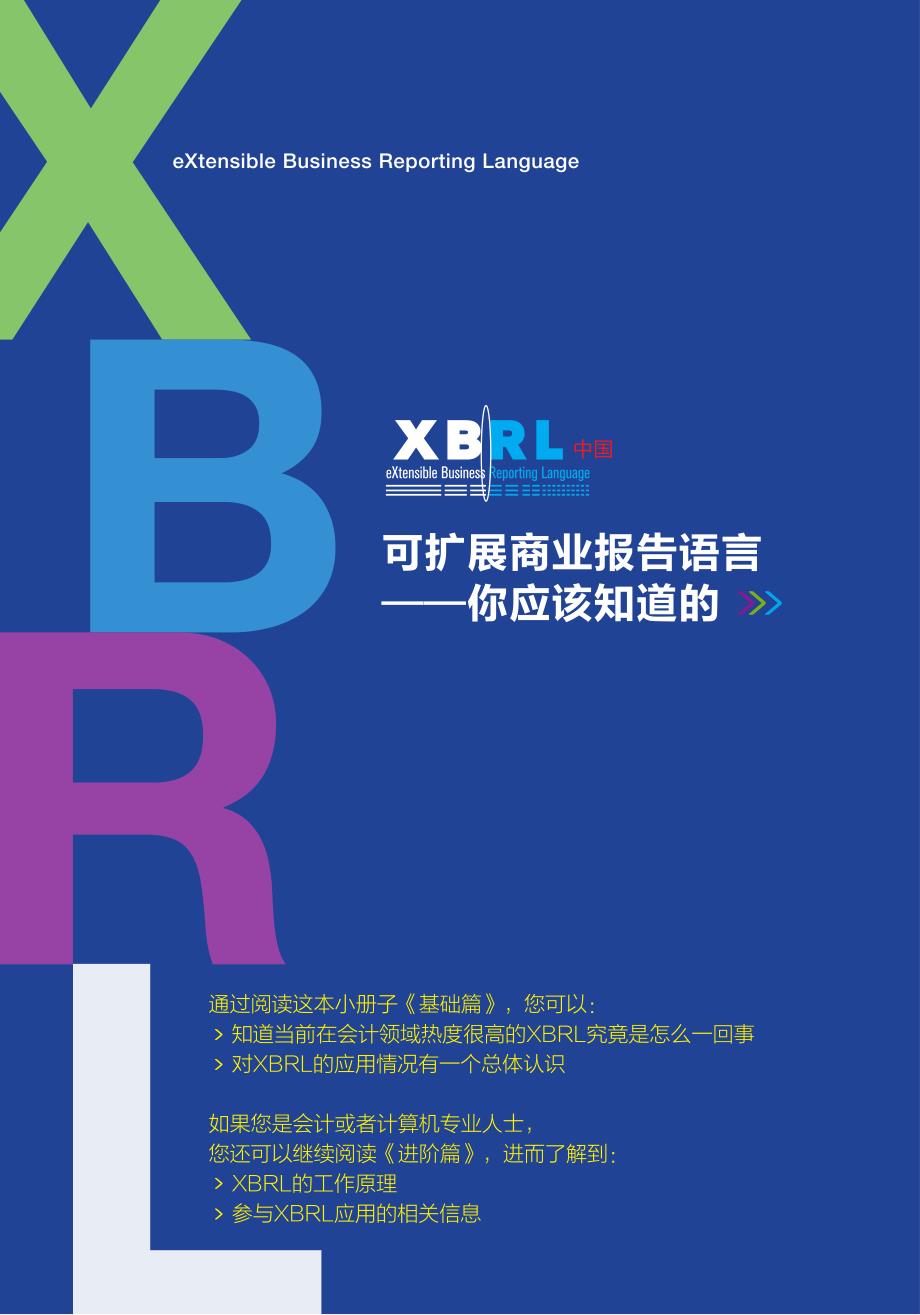 xbrl介绍 可扩展商业报告语言_第1页