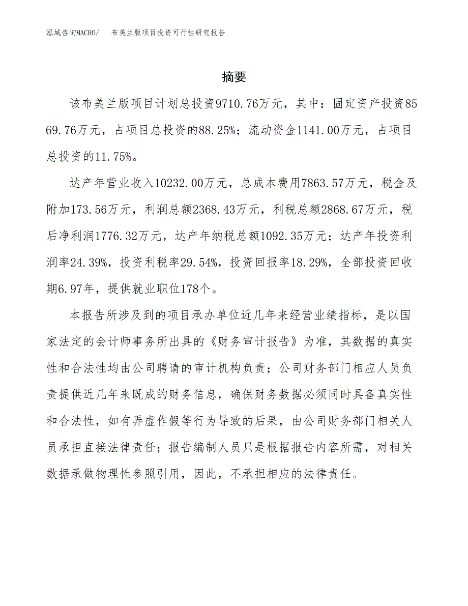 布美兰版项目投资可行性研究报告.docx_第2页