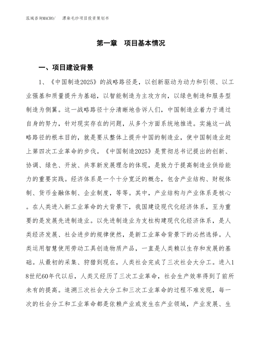 漂染毛纱项目投资策划书.docx_第3页