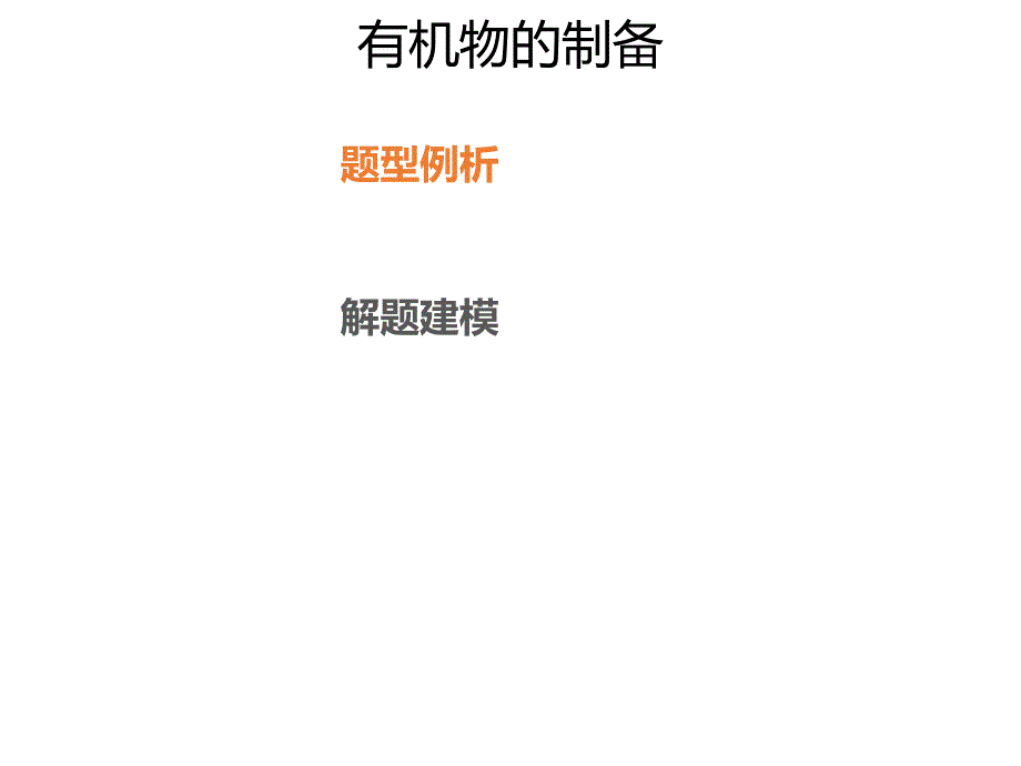 2020年高考化学一轮复习考点《指导3　有机物的制备》_第1页