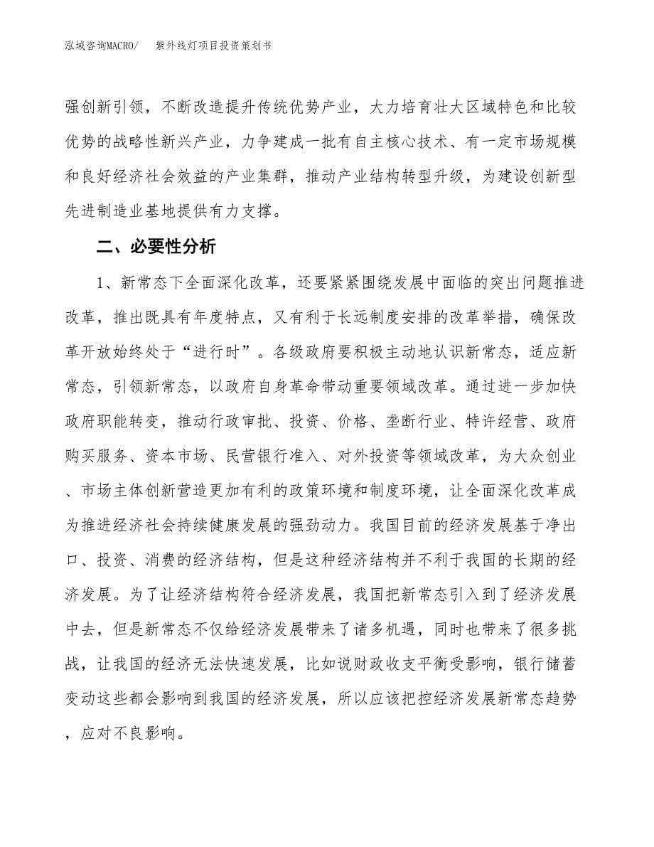 紫外线灯项目投资策划书.docx_第5页