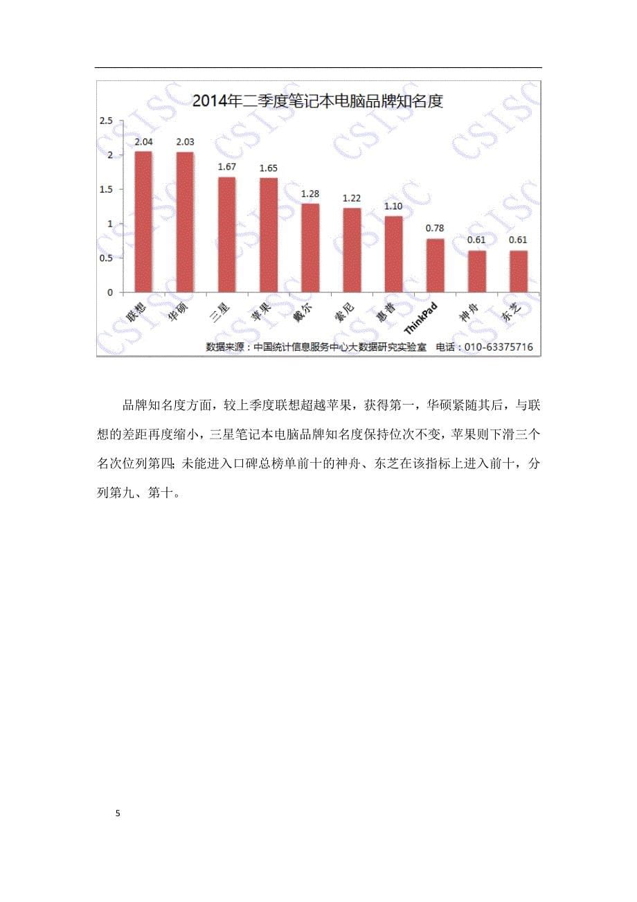 附：《2014年二季度中国笔记本电脑品牌口碑研究报告》_第5页