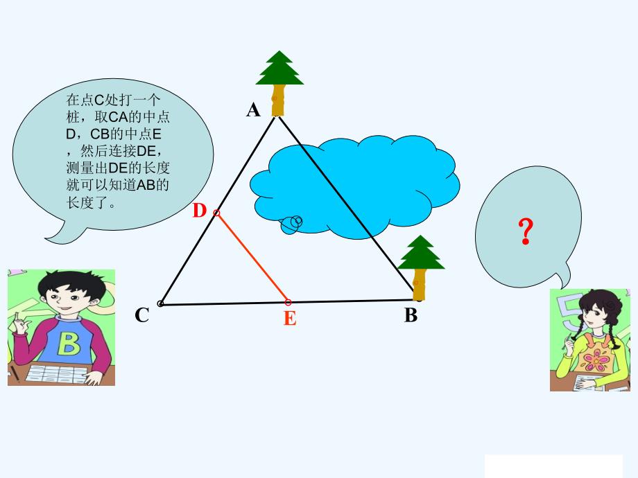 人教版数学初二下册18.1.2 平行四边形的判定-三角形的中位线_第3页