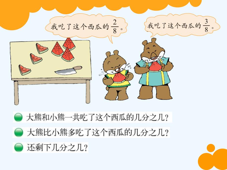 北师大版小学数学三年级下册第六单元《吃西瓜》_第2页