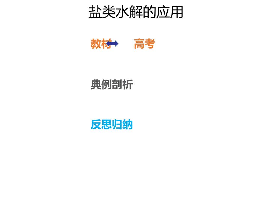 2020年高考化学一轮复习考点《8.3.3 盐类水解的应用》