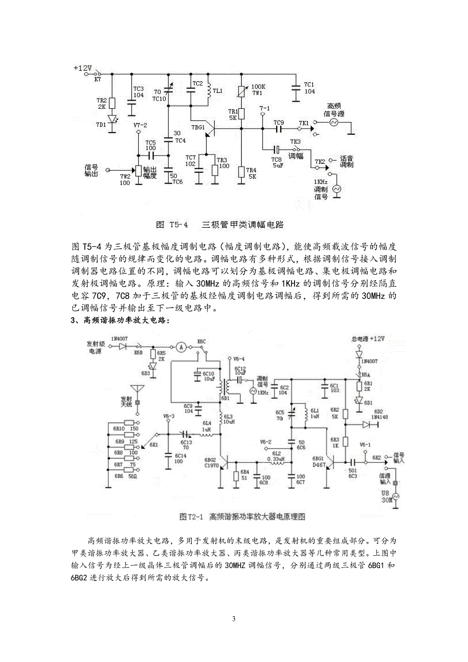 调频发射机与接收机-高频实验报告教材_第3页