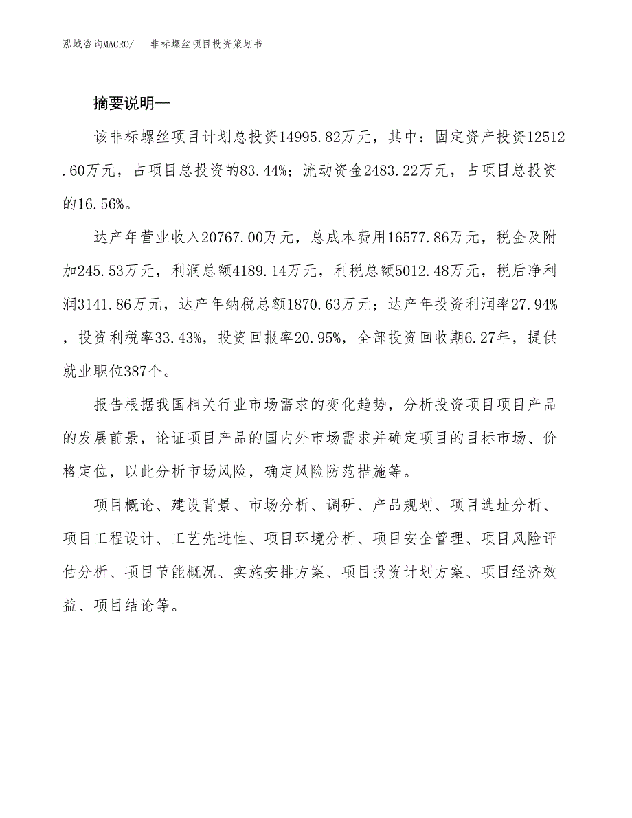 非标螺丝项目投资策划书.docx_第2页