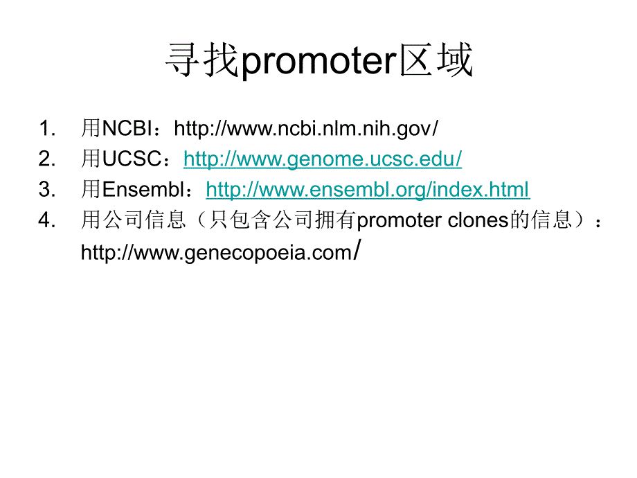 寻找启动子区域和预测转录因子结合位点PPT教材_第2页