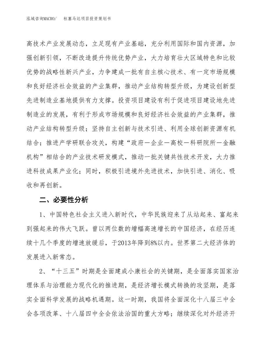 柱塞马达项目投资策划书.docx_第5页