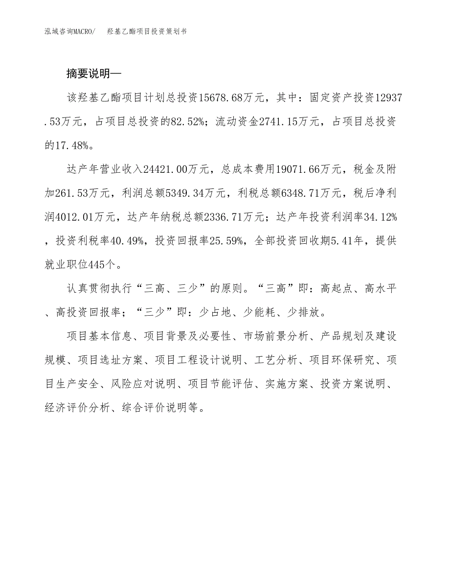 羟基乙酯项目投资策划书.docx_第2页