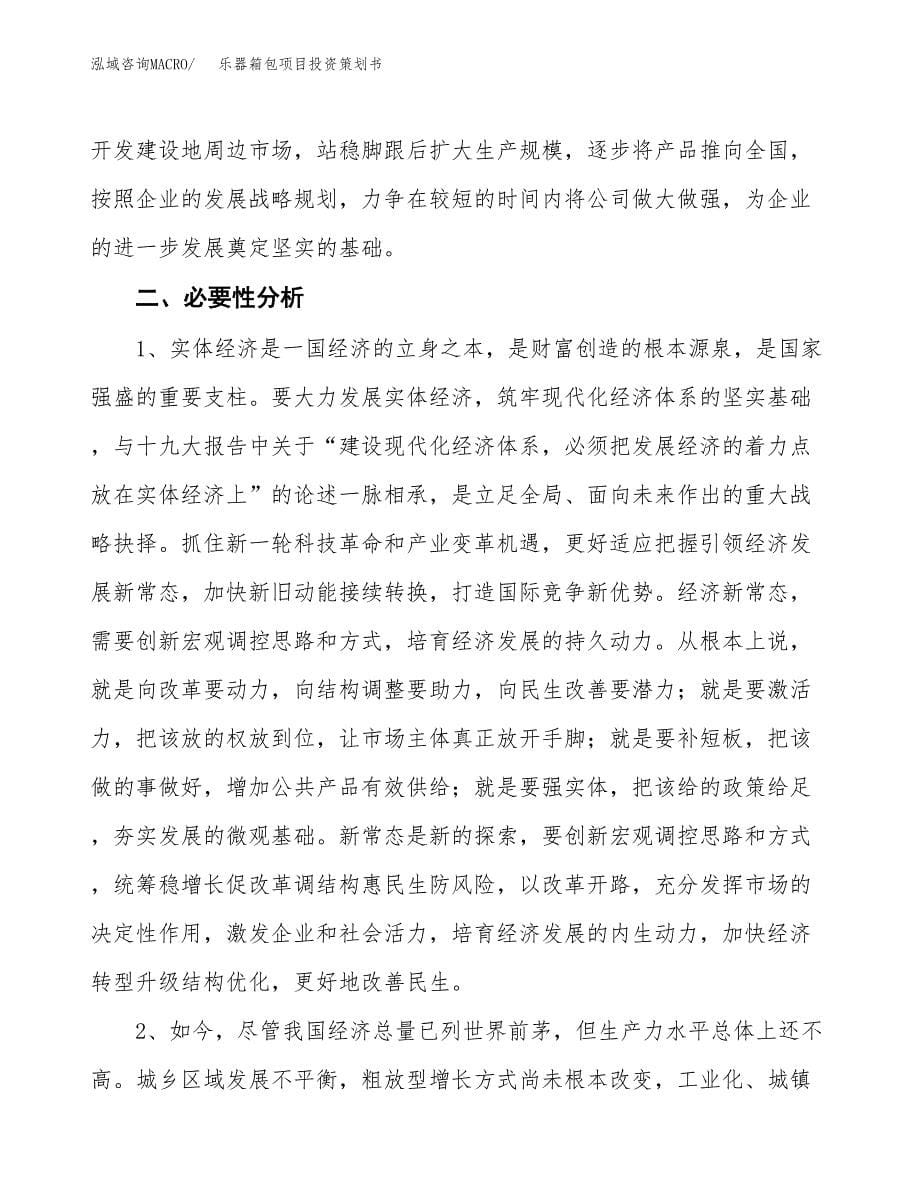 乐器箱包项目投资策划书.docx_第5页