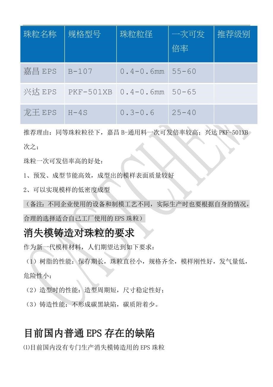 芜湖会议交流稿件消失模铸模型材料的介绍和应用._第5页