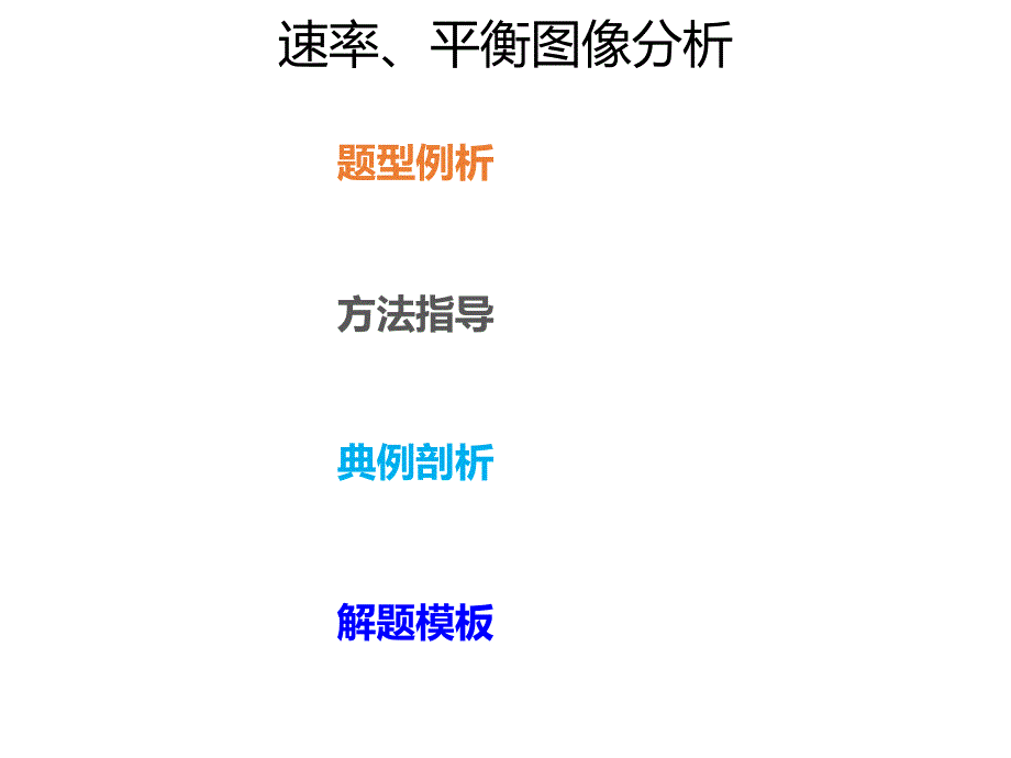 2020年高考化学一轮复习考点《指导2　速率、平衡图像分析》_第1页