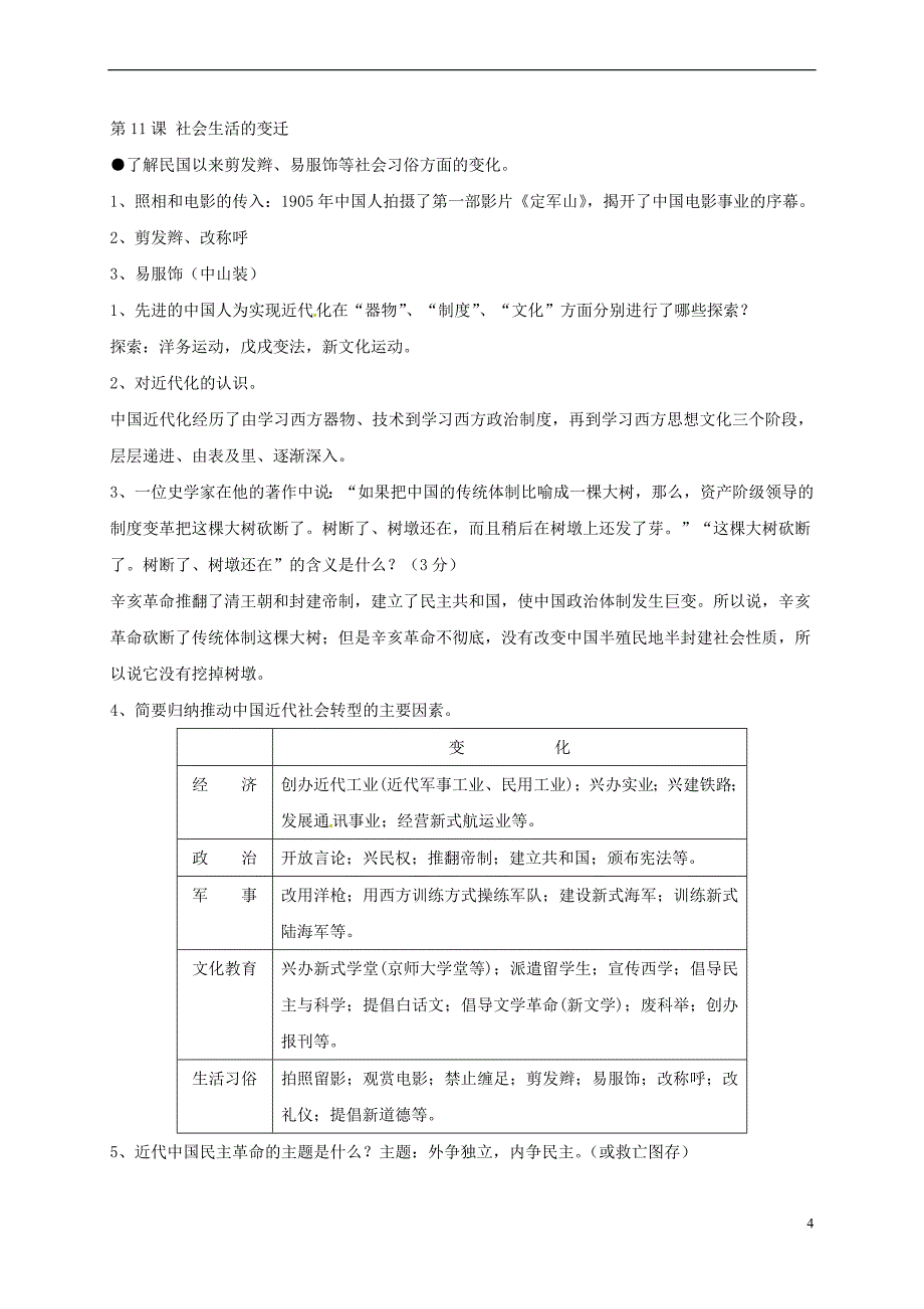 江苏省丹徒县八年级历史上册 第二单元 近代化的艰难起步知识梳理 北师大版_第4页