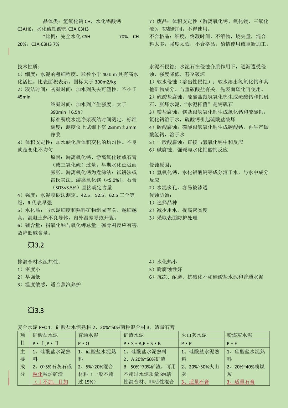 土木工程材料公式类概要_第3页