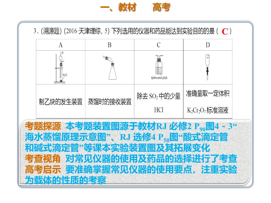 2020年高考化学一轮复习考点《10.1.1 常用仪器的用途和使用》_第2页