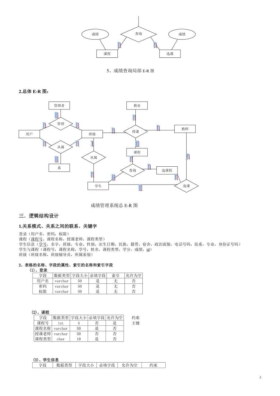 学生成绩管理系统技术说明文档_第5页