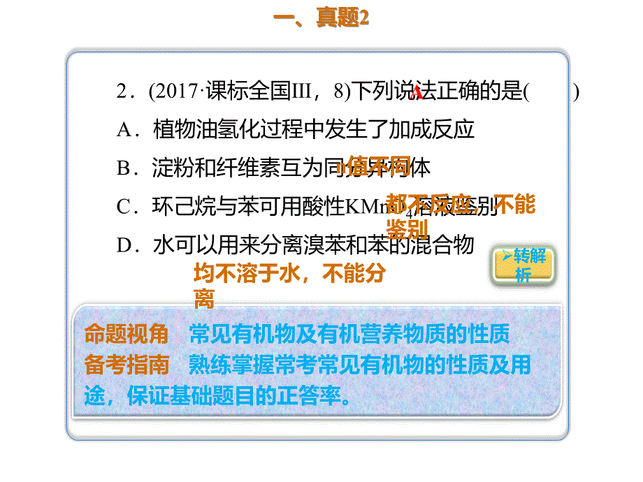 2020年高考化学一轮复习考点《9.2.3 真题演练》_第2页