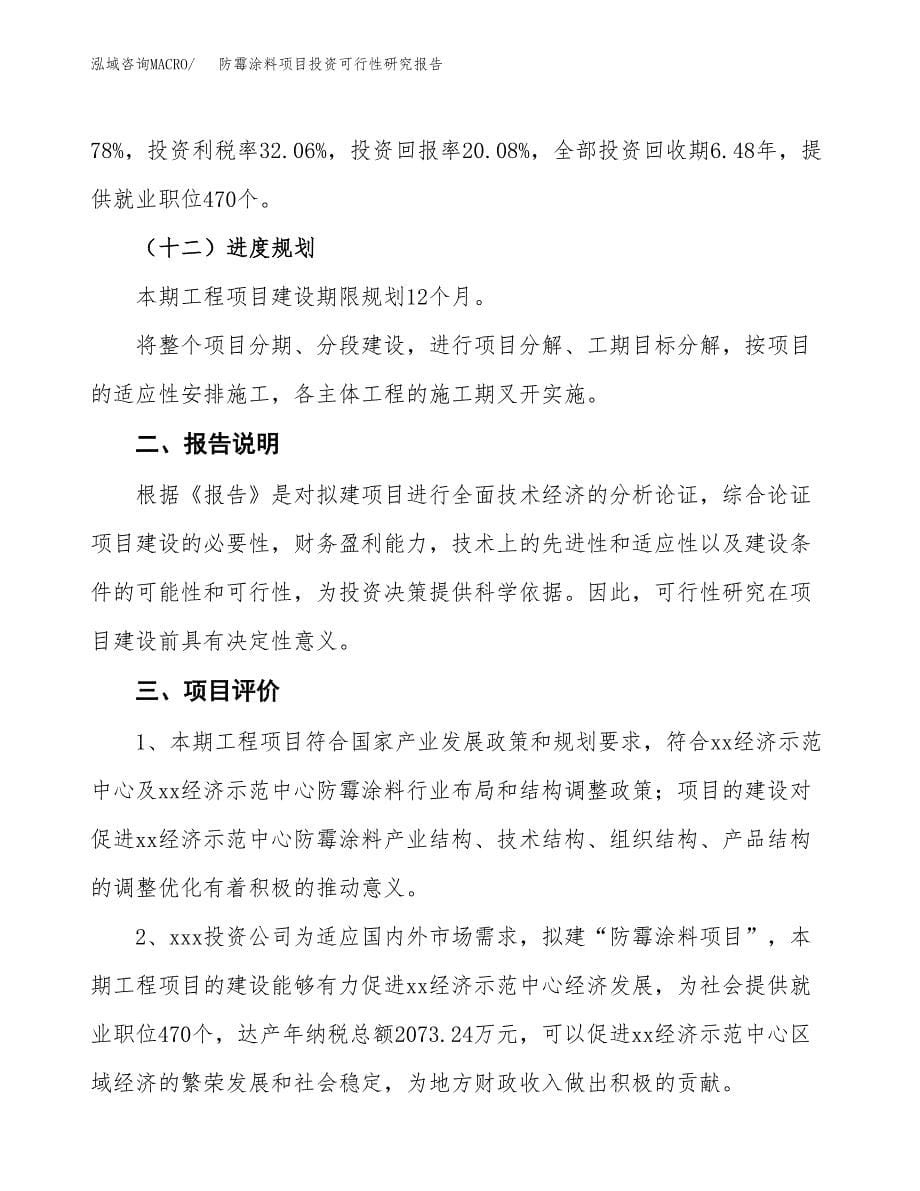 防霉涂料项目投资可行性研究报告.docx_第5页