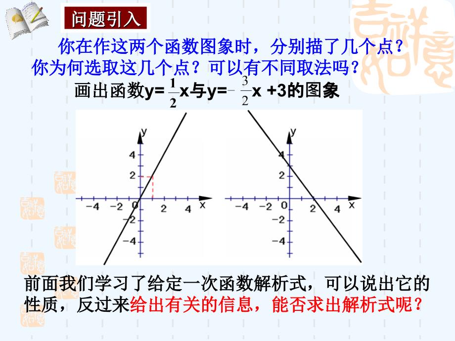 人教版数学初二下册19.2.2一次函数（三）待定系数法_第3页