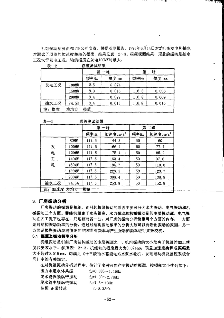 地下厂房机组支撑结构振动观测与分析_第4页