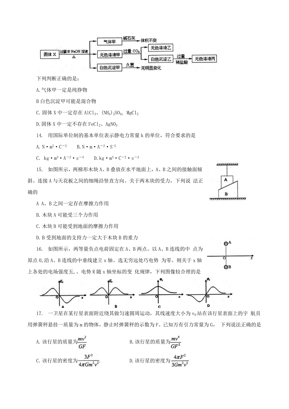 浙江省温州市2013届高三第二次模拟考试试题(word版)理综讲解_第4页