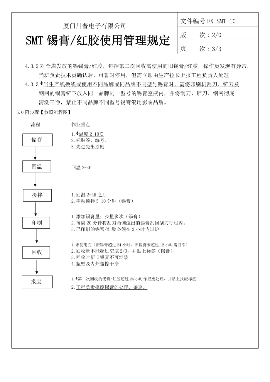 SMT锡膏红胶使用管理规定资料_第3页