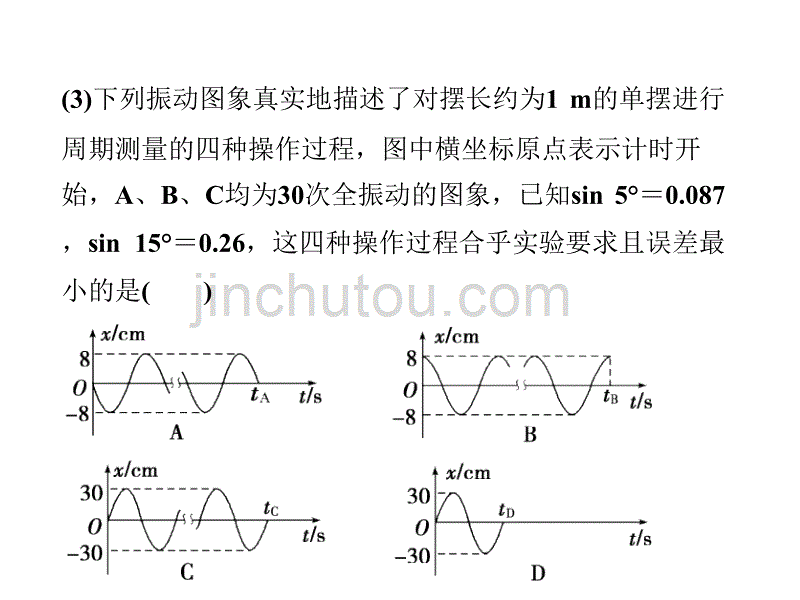 金版学案2017高三物理一轮课件：12实验十三探究单摆的运动、用单摆测定重力加速度教程_第5页