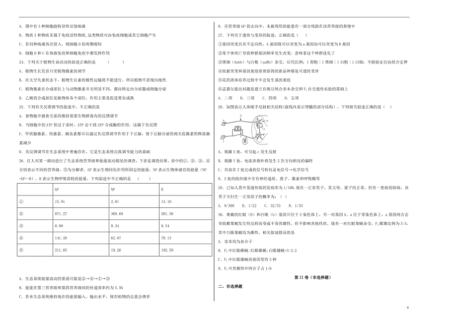 江西省宜春市高安中学2018-2019学年高二生物上学期期末考试试卷（含解析）(同名526)_第4页