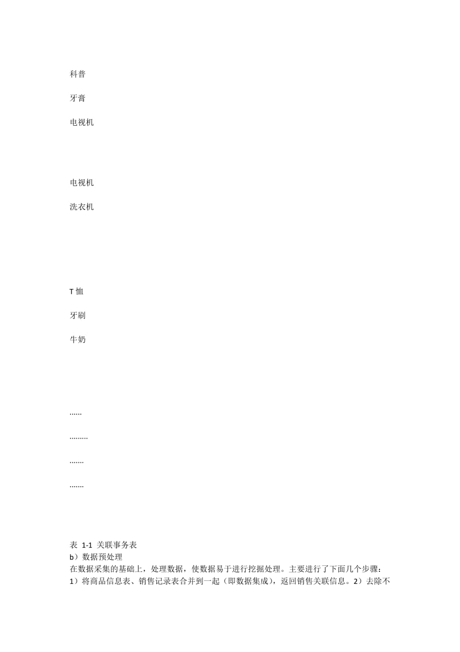 基于Apriori算法的超市商品销售数据的关联规则分析_第3页