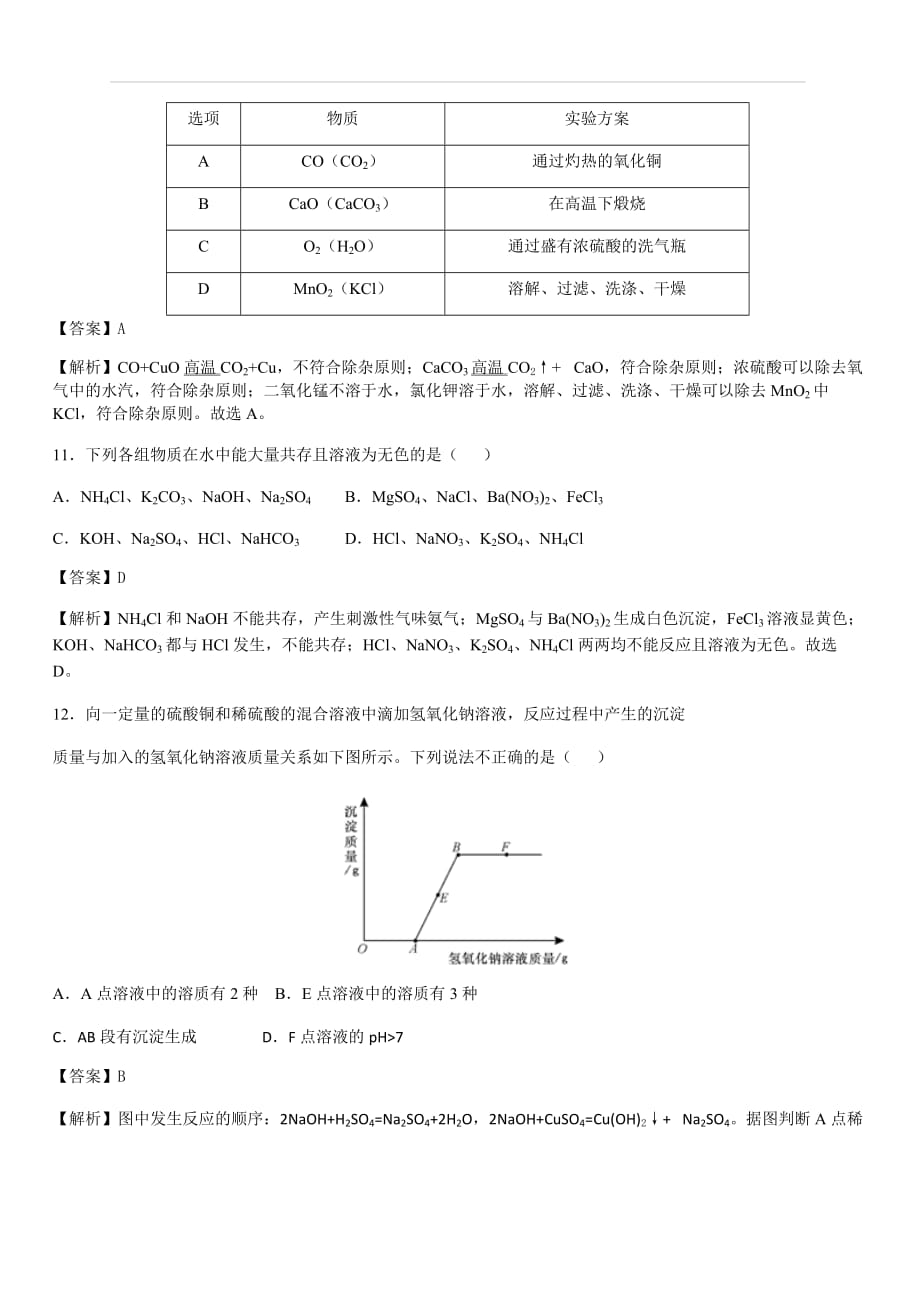 湖北省鄂州市2019年中考理综化学试题（含解析）_第4页