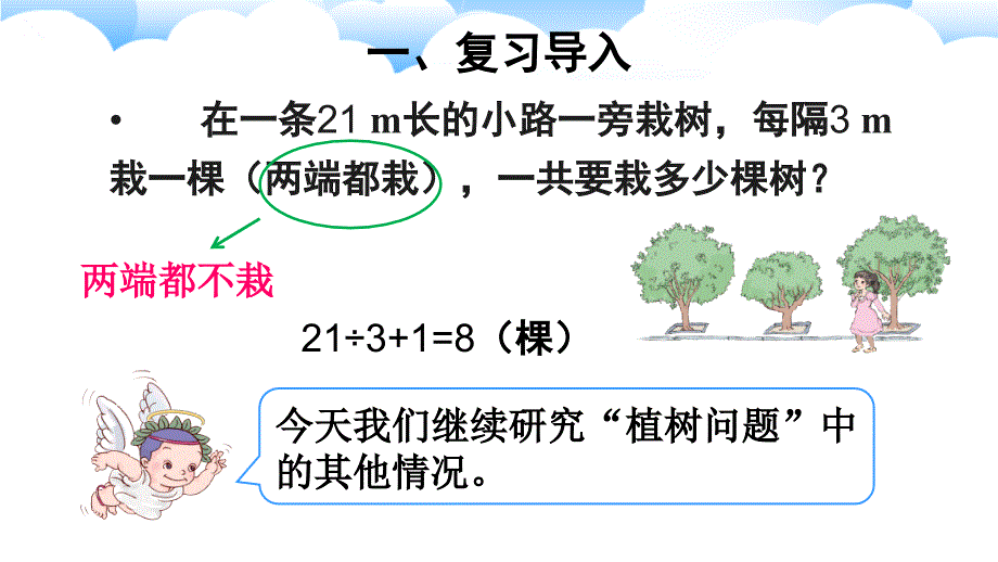 人教版小学数学五年级上册《第七单元 数学广角—植树问题：第2课时 植树问题（2）》教学课件PPT_第2页