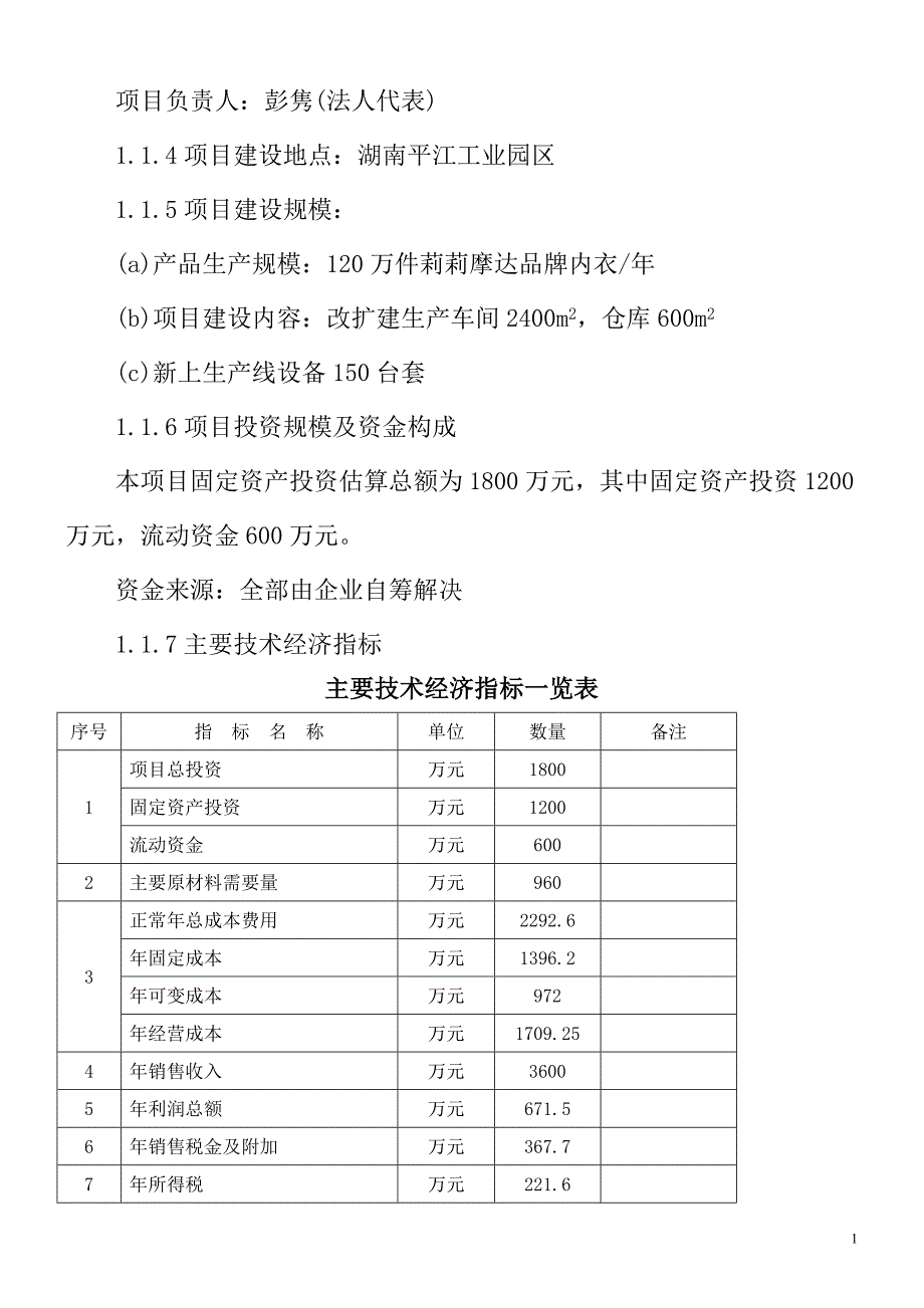 年产120万件莉莉摩达品牌女性内衣生产线技术改造项目可行性研究报告_第2页