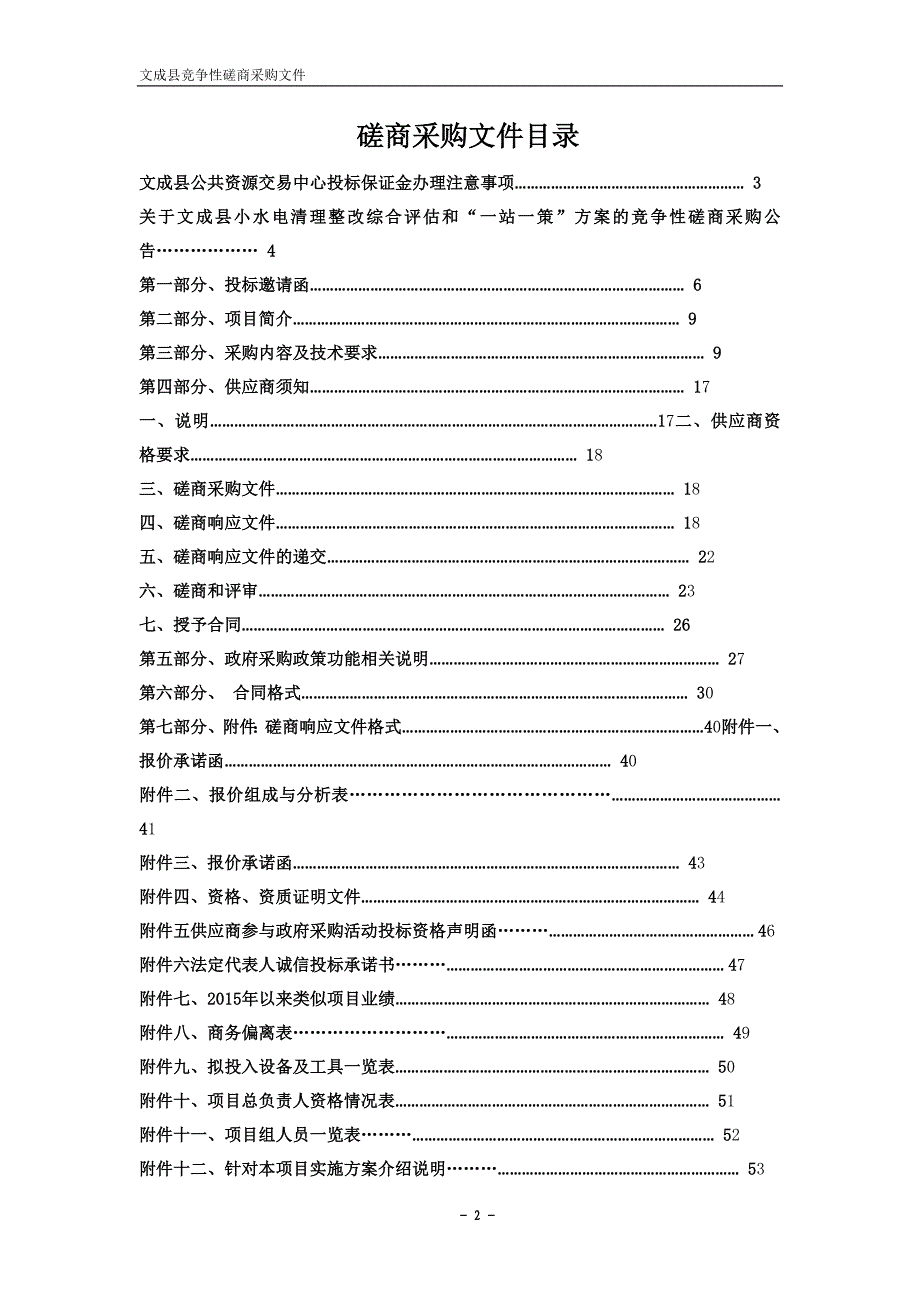 文成县小水电清理整改综合评估和“一站一策”招标文件_第2页