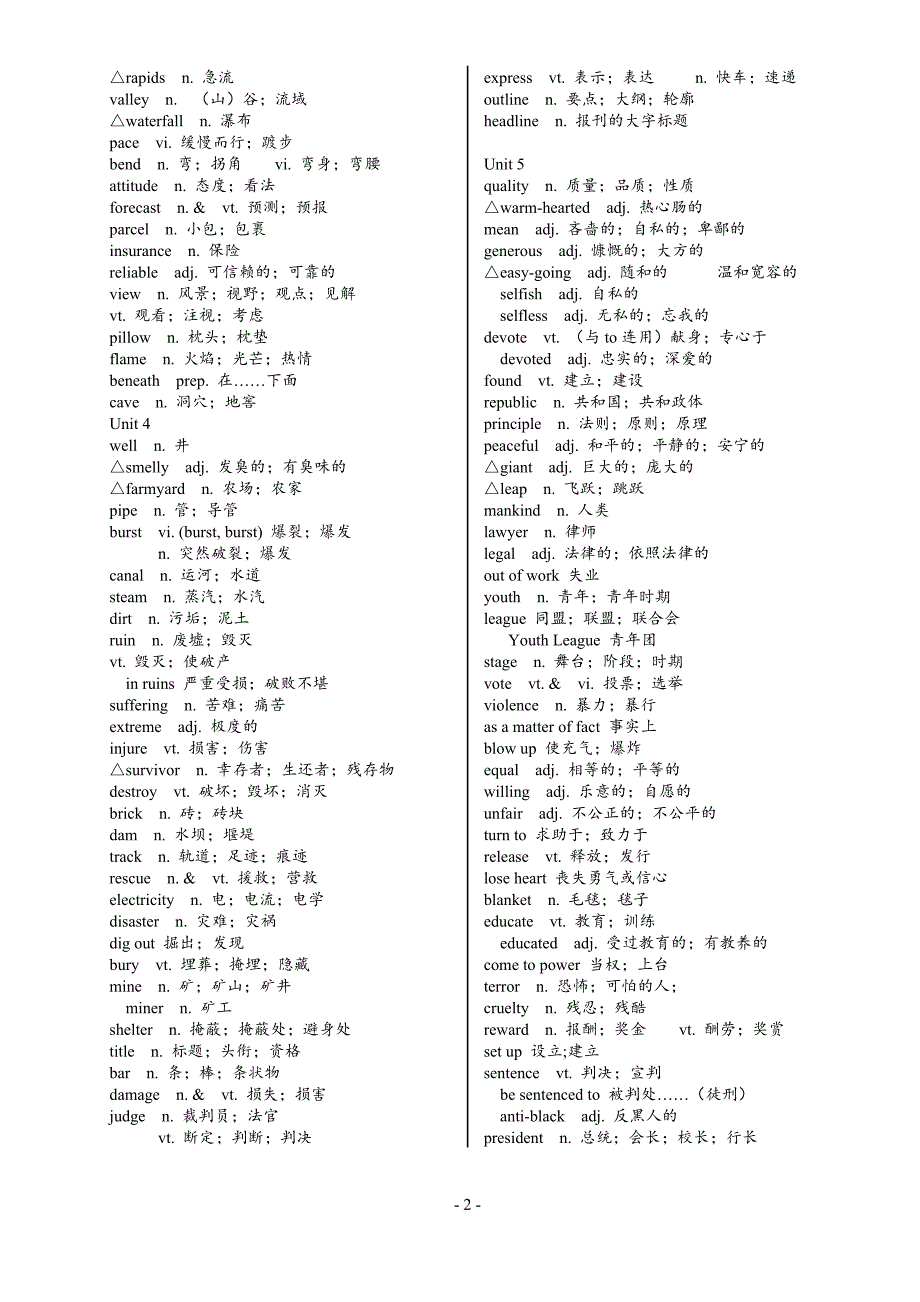 高中英语必修一词汇selected汇编_第2页