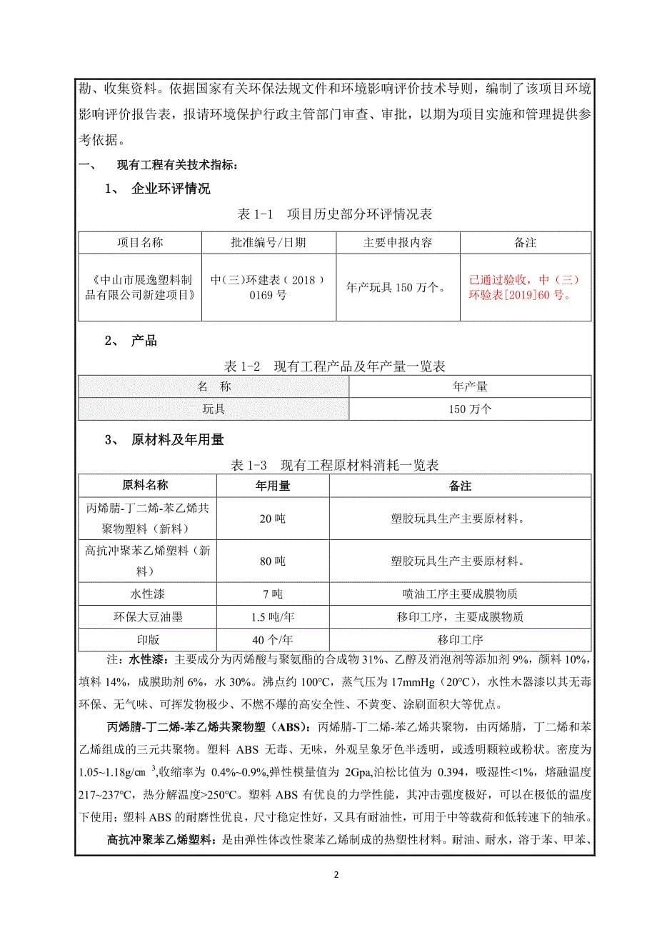 中山市展逸塑料制品有限公司年产400万件塑料玩具配件扩建项目环境影响报告表_第5页