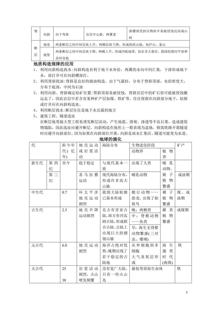 知识点复习+答案地球部分讲解_第3页