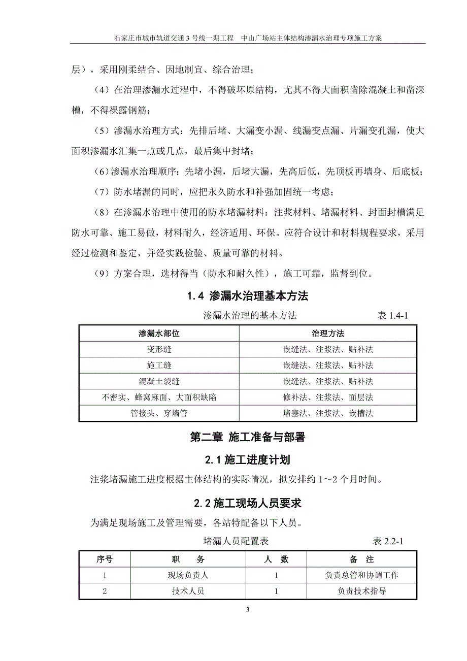 地铁车站主体结构渗漏水治理方案教材_第3页