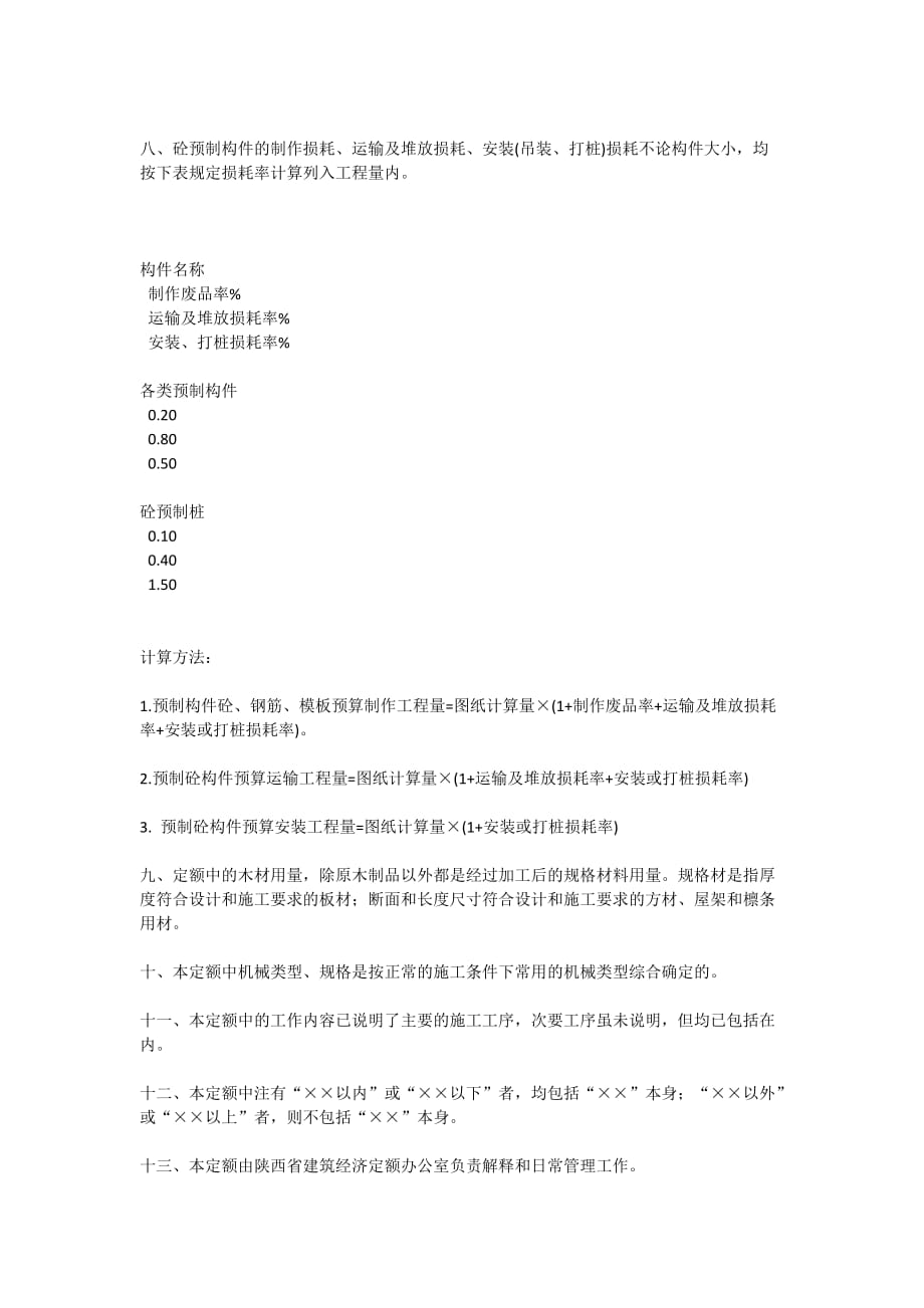 2009年陕西省建筑装饰工程价目表 资料_第2页