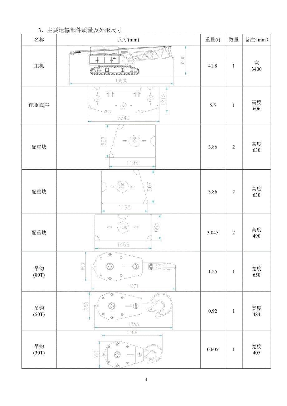 中联重科QUY80履带起重机技术介绍册教材_第5页