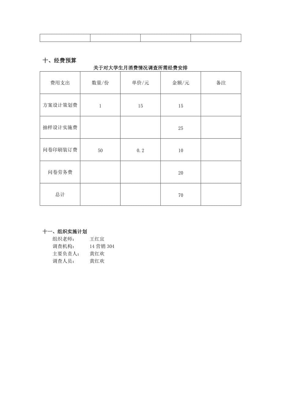 有关大学生月消费情况的市场调查汇编_第5页