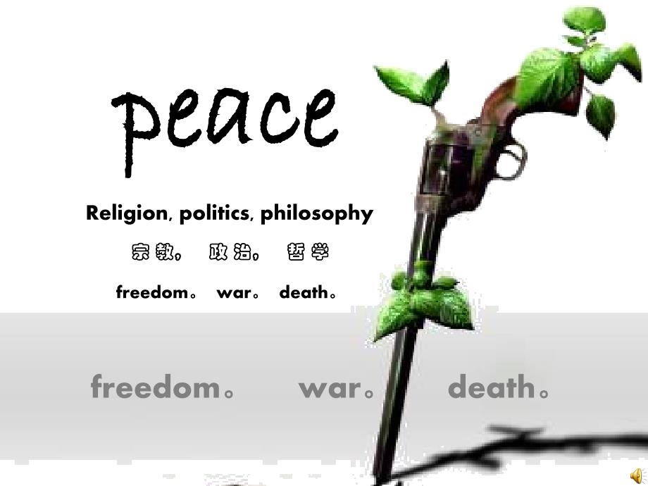 主题：和平反战英语演讲_第1页