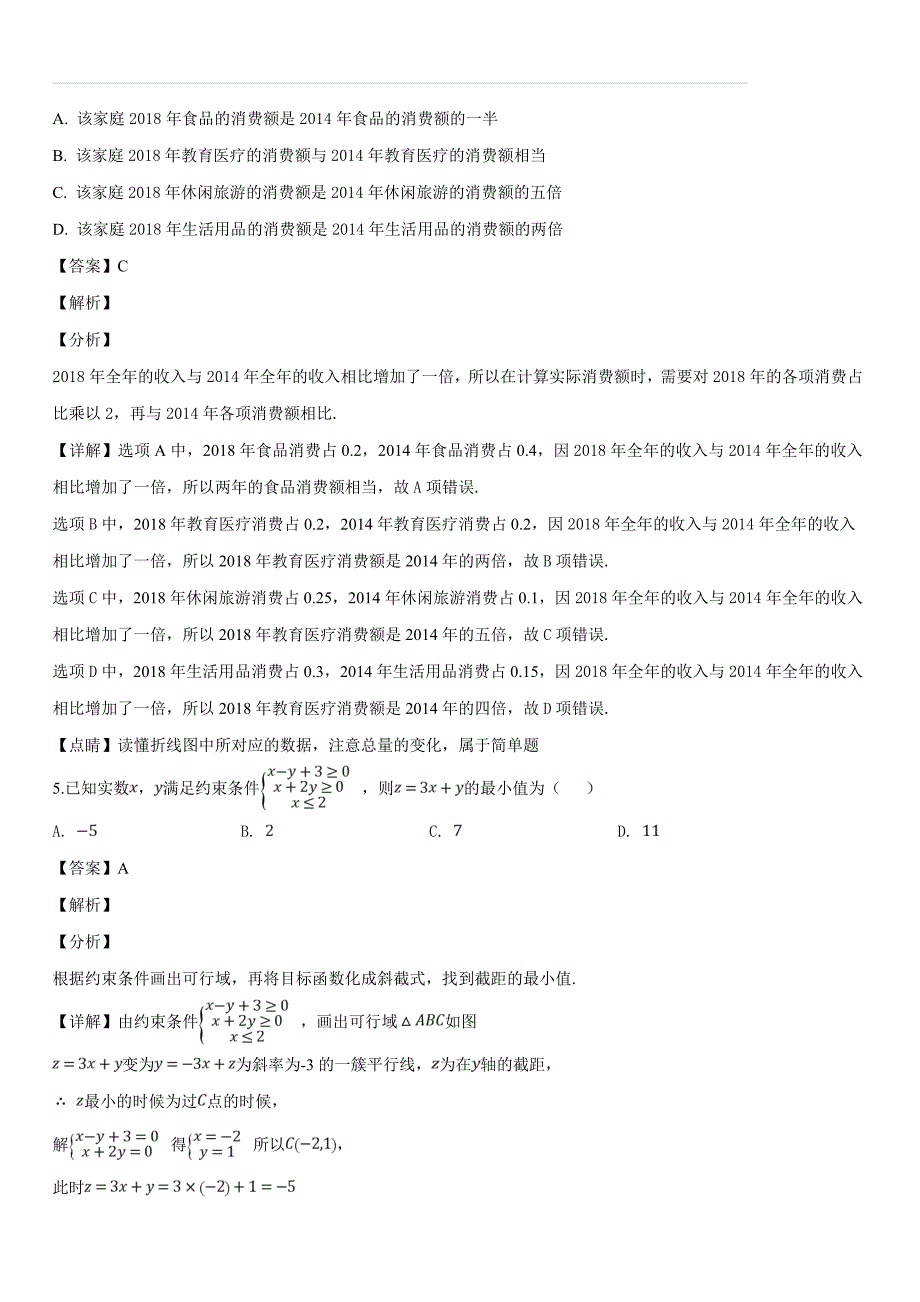 山东省济南市2019届高三3月模拟考试理科数学试题（含答案解析）_第3页