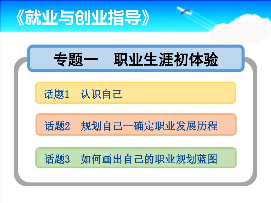 就业与创业指导教学简案：专题一职业生涯初体验._第3页