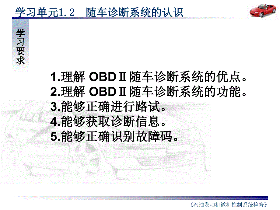 只传精品_《汽油发动机微机控制系统检修》课件完整版_1.2发动机随车诊断系统认识讲解_第4页