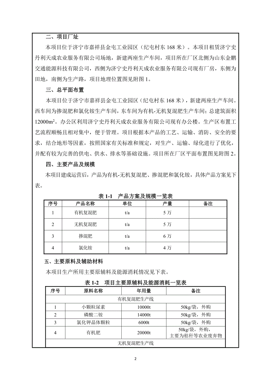 济宁市鑫大地农业科技有限公司年产20万吨有机无机复混肥、掺混肥项目环境影响报告表_第4页