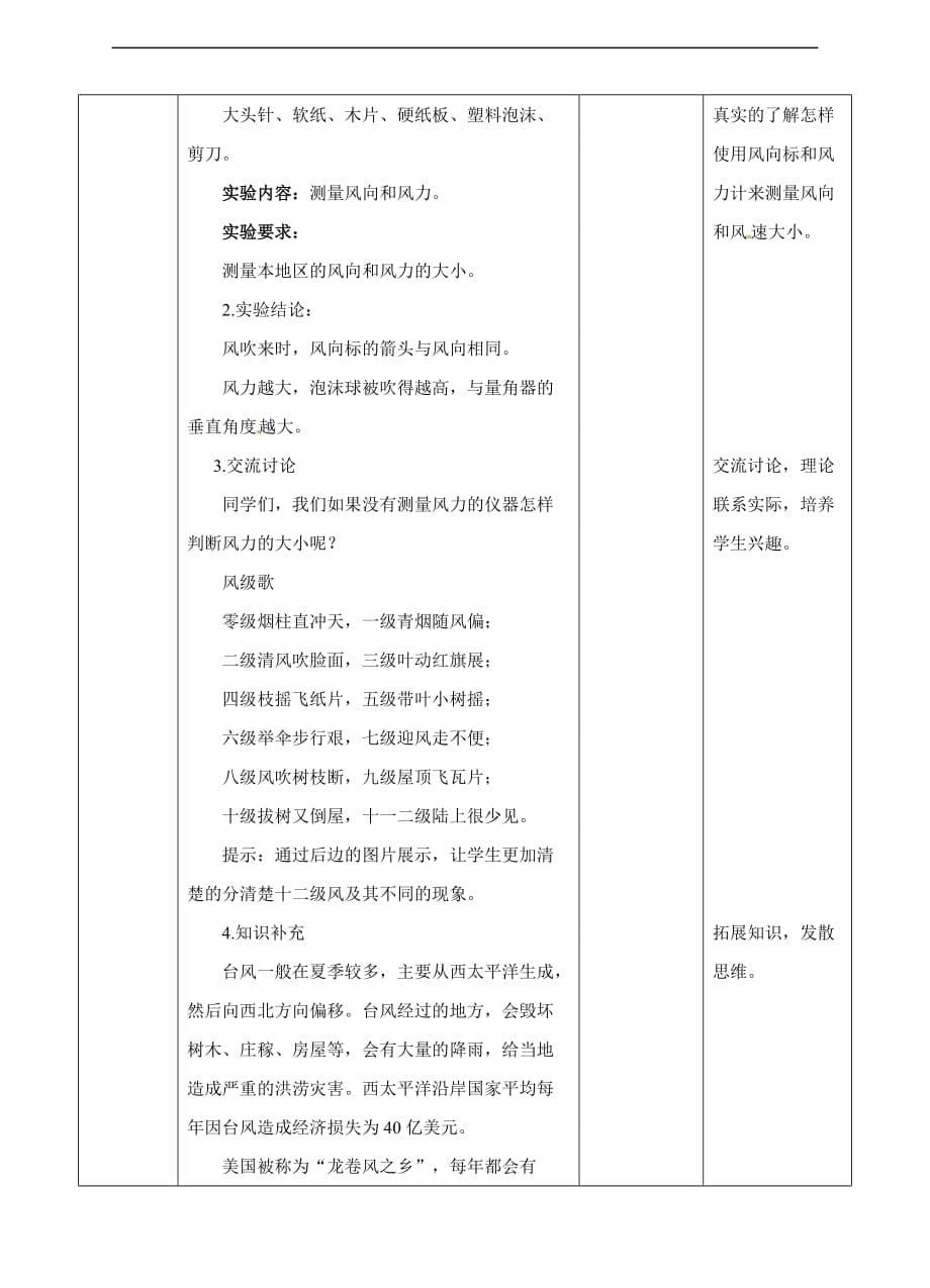 三年级下册科学教案4.4今天刮什么风苏教版_第5页