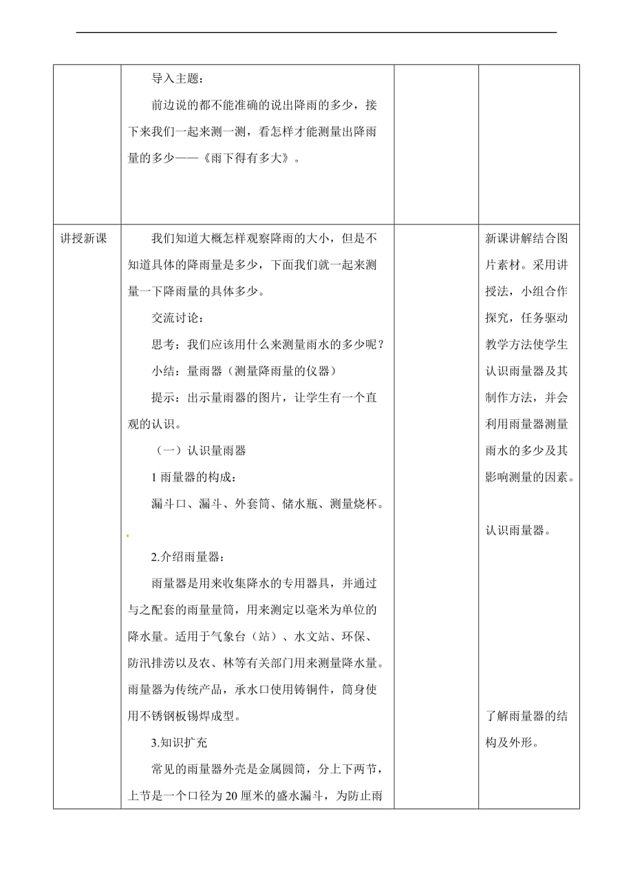 三年级下册科学教案4.3雨下得有多大苏教版_第2页